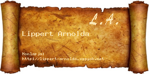 Lippert Arnolda névjegykártya